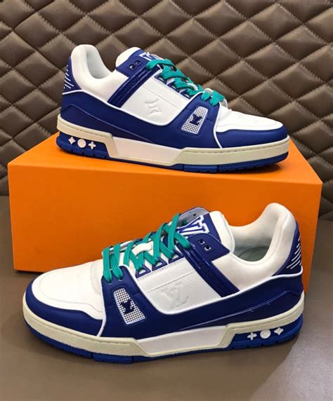 louis vuitton sneakers blue|louis vuitton trainer sneaker price.